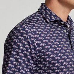 RLX Golf Shirt - Speedster Printed Airflow - Refined Navy AW23 -Golf Fashion Shop 0004 s7 1487950 alternate4