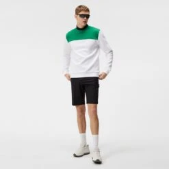 J.Lindeberg Golf Pullover - Jeff Crew Neck - White SS23 -Golf Fashion Shop 0007 layer 89