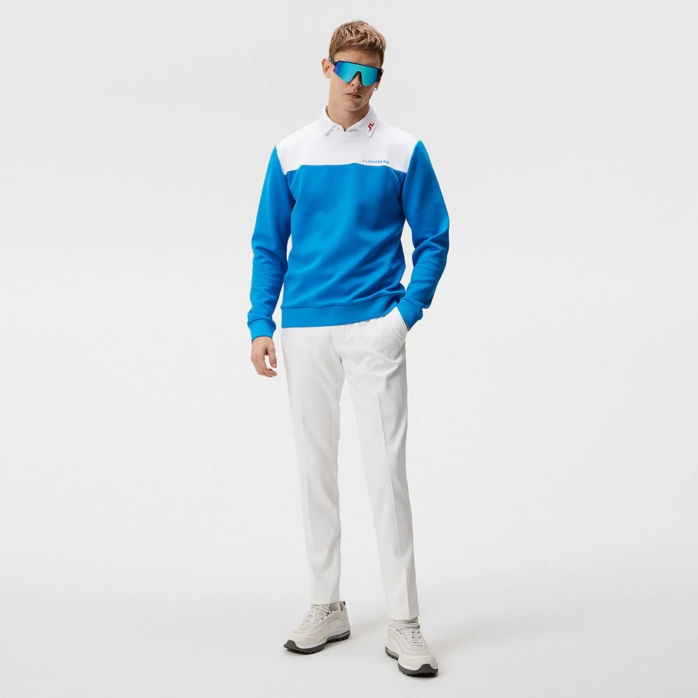 J.Lindeberg Golf Pullover - Jeff Crew Neck - Brilliant Blue SS23 9 J.Lindeberg Golf Pullover - Jeff Crew Neck - Brilliant Blue SS23 - Image 7