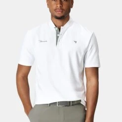 Macade Golf Shirt - Heath Blade Polo - White SS23 -Golf Fashion Shop 0050 macade golf shirt heath blade polo white ss23 sh20230002 15
