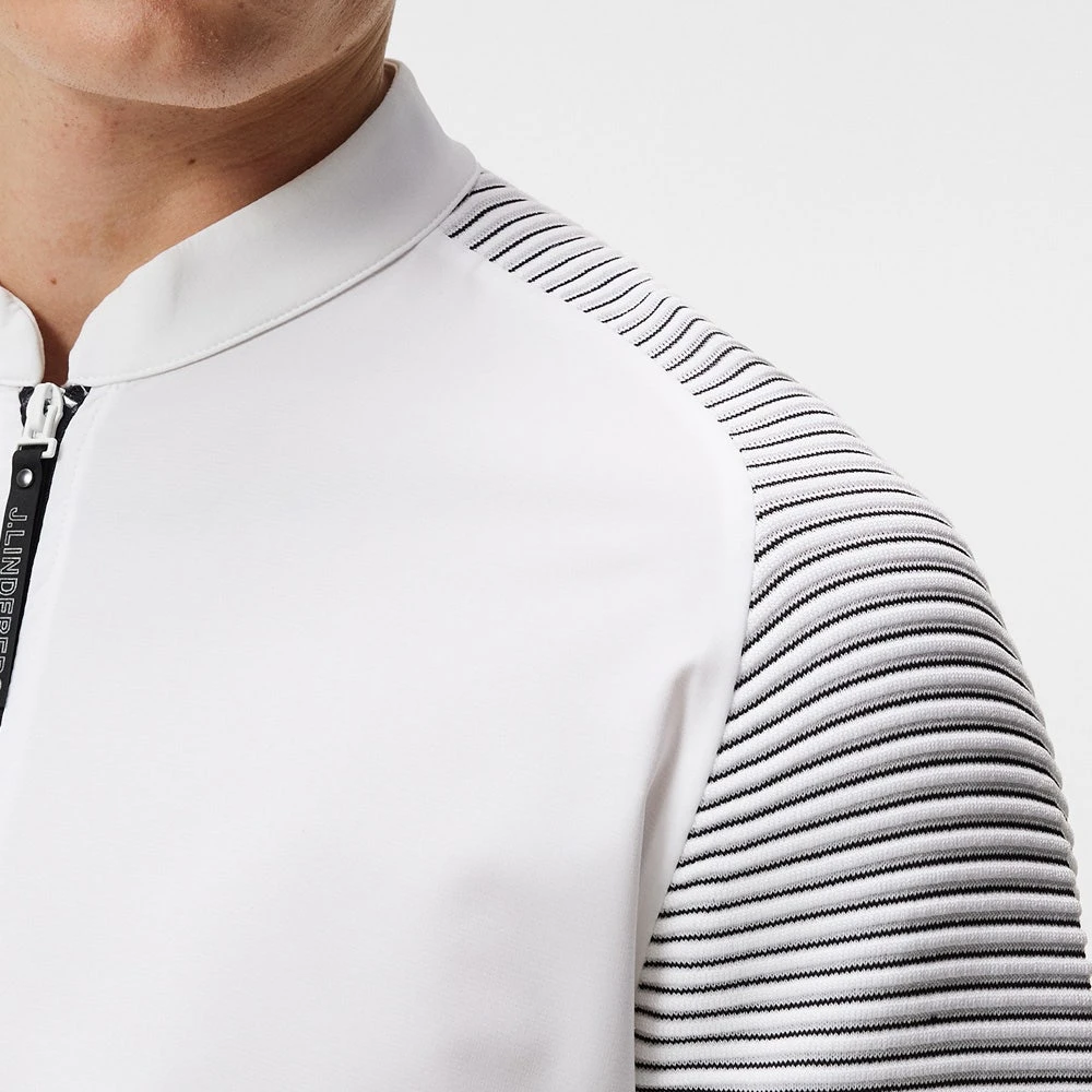 J.Lindeberg Golf Mid Layer - Rolf Hybrid Knit FZ - White SS23 9 J.Lindeberg Golf Mid Layer - Rolf Hybrid Knit FZ - White SS23 - Image 7
