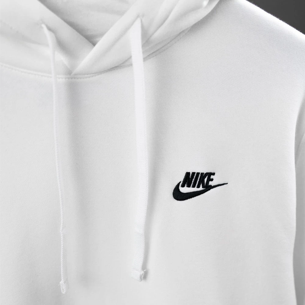 Nike Golf Hoodie - NSW Club Fleece Pullover - White FA23 12 Nike Golf Hoodie - NSW Club Fleece Pullover - White FA23 - Image 10