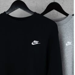 Nike Golf Jumper - NSW Club Fleece Crew Neck - Black FA23 20 Nike Golf Jumper - NSW Club Fleece Crew Neck - Black FA23 -Golf Fashion Shop 0073 nike crew necks 2