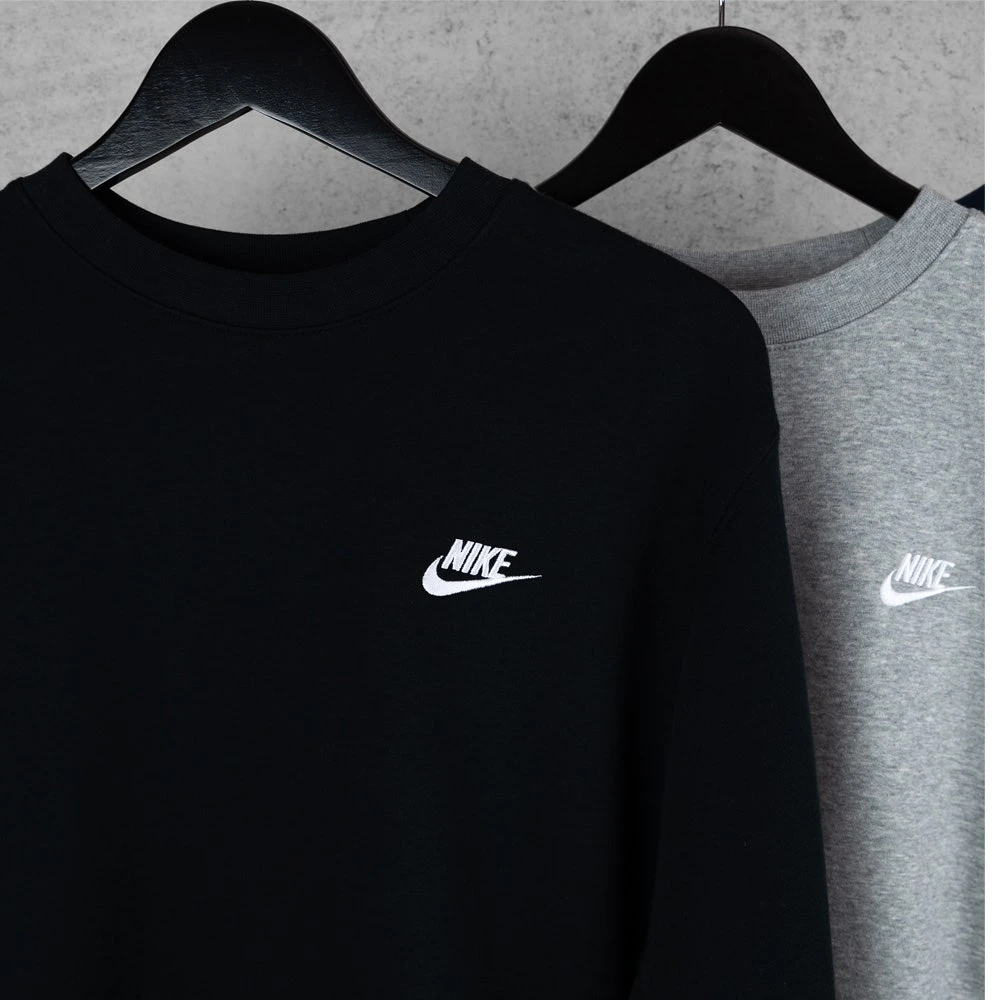 Nike Golf Jumper - NSW Club Fleece Crew Neck - Black FA23 11 Nike Golf Jumper - NSW Club Fleece Crew Neck - Black FA23 - Image 9