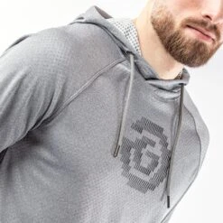 Galvin Green Golf Pullover - Desmond Hoodie - Grey Mel. AW23 -Golf Fashion Shop 0078 desmond c01000289112 s 95