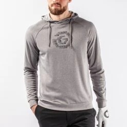 Galvin Green Golf Pullover - Desmond Hoodie - Grey Mel. AW23 -Golf Fashion Shop 0081 desmond c01000289112 s 89