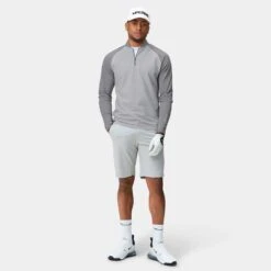 Macade Golf Pullover - Tech Quarter Zip - Grey SS23 -Golf Fashion Shop 0081 macade golf pullover tech quarter zip grey ss23 sw20211056 103