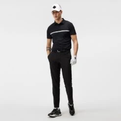 J.Lindeberg Golf Trousers - Stuart Stripe Pant Slim - Black AW23 -Golf Fashion Shop 0082 layer 14