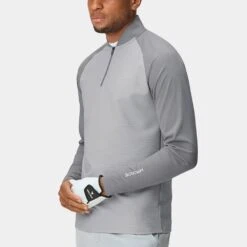 Macade Golf Pullover - Tech Quarter Zip - Grey SS23 -Golf Fashion Shop 0085 macade golf pullover tech quarter zip grey ss23 sw20211056 34