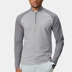 Macade Golf Pullover - Tech Quarter Zip - Grey SS23 -Golf Fashion Shop 0086 macade golf pullover tech quarter zip grey ss23 sw20211056 12