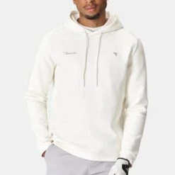 Macade Golf Pullover - Range Tour Hoodie - White SS23 -Golf Fashion Shop 0098 macade golf pullover range tour hoodie white ss23 sw20232287 23