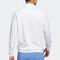Adidas Golf Jumper - Elevated QZ - White AW23 -Golf Fashion Shop adidas golf jumper elevated qz white ss23 ib6113 d