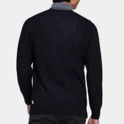 Adidas Golf Jumper - Primeknit Tour Crew - Black SS23 -Golf Fashion Shop adidas golf jumper primeknit tour crew black ss23 ia1297 5