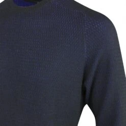 Adidas Golf Jumper - Primeknit Tour Crew - Black SS23 -Golf Fashion Shop adidas golf jumper primeknit tour crew black ss23 ia1297 6 1