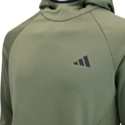 Adidas Golf Pullover - Cold.Rdy Hoodie - Olive Strata AW23 -Golf Fashion Shop adidas golf pullover cold rdy hoodie olive strata aw23 hz3200 33