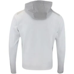 Adidas Golf Pullover - Textured Anorak Hoodie - White AW23 -Golf Fashion Shop adidas golf pullover textured anorak hoodie white aw23 hz3210 24