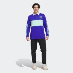 Adidas Golf Shirt - Adicross Long Sleeve Polo - Lucid Blue SS23 -Golf Fashion Shop adidas golf shirt adicross long sleeve polo lucid blue ss23 hs5619 c