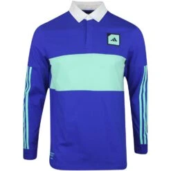 Adidas Golf Shirt - Adicross Long Sleeve Polo - Lucid Blue SS23