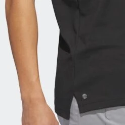Adidas Golf Shirt - Go-To Pique Polo - Black SS23 -Golf Fashion Shop adidas golf shirt go to pique polo black ss23 ib6054 b