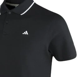 Adidas Golf Shirt - Go-To Pique Polo - Black SS23 -Golf Fashion Shop adidas golf shirt go to pique polo black ss23 ib6054 o