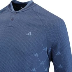 Adidas Golf Shirt - Primeknit TOUR LS Polo - Collegiate Navy AW23 -Golf Fashion Shop adidas golf shirt primeknit tour ls polo collegiate navy aw23 hy1792 42