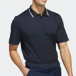 Adidas Golf Shirt - Primeknit Tour Polo - Collegiate Navy SS23 -Golf Fashion Shop adidas golf shirt primeknit tour polo collegiate navy ss23 ia6400 e