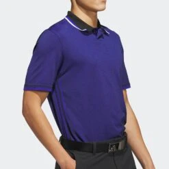 Adidas Golf Shirt - Primeknit Tour Polo - Lucid Blue SS23 -Golf Fashion Shop adidas golf shirt primeknit tour polo lucid blue ss23 hs7589 d