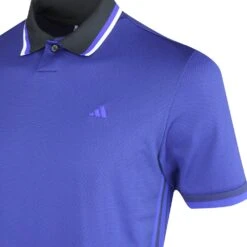 Adidas Golf Shirt - Primeknit Tour Polo - Lucid Blue SS23 -Golf Fashion Shop adidas golf shirt primeknit tour polo lucid blue ss23 hs7589 o