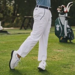 Adidas Golf Trousers - Bogey Boys Pant - White AW23 -Golf Fashion Shop adidas golf trousers bogey boys pant white aw23 20 1