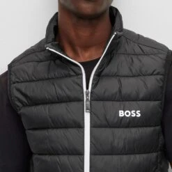 BOSS Golf Gilet - V_Thor Vest - Black - White WI23 -Golf Fashion Shop boss golf gilet v thor fa22 03d