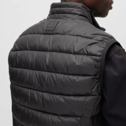 BOSS Golf Gilet - V_Thor Vest - Black - White WI23 -Golf Fashion Shop boss golf gilet v thor fa22 03e