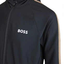 BOSS Golf Hoodie - Sicon MB 1 FZ - Black SP23 -Golf Fashion Shop boss golf hoodie sicon mb 1 fz black sp23 50490646 001 o