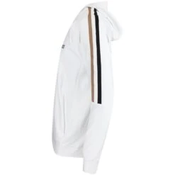 BOSS Golf Hoodie - Sicon MB 1 FZ - Training White SP23 -Golf Fashion Shop boss golf hoodie sicon mb 1 fz training white sp23 50490646 100 p