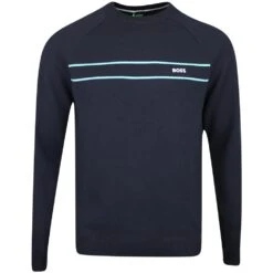 BOSS Golf Jumper - Righam Crew - Dark Navy SP23