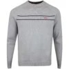 BOSS Golf Jumper - Righam Crew - Grey Melange SP23 -Golf Fashion Shop boss golf jumper righam crew grey melange sp23 50492604 059 m