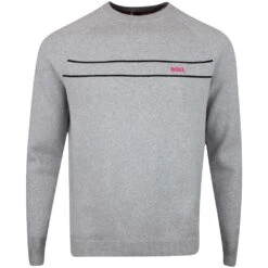 BOSS Golf Jumper - Righam Crew - Grey Melange SP23