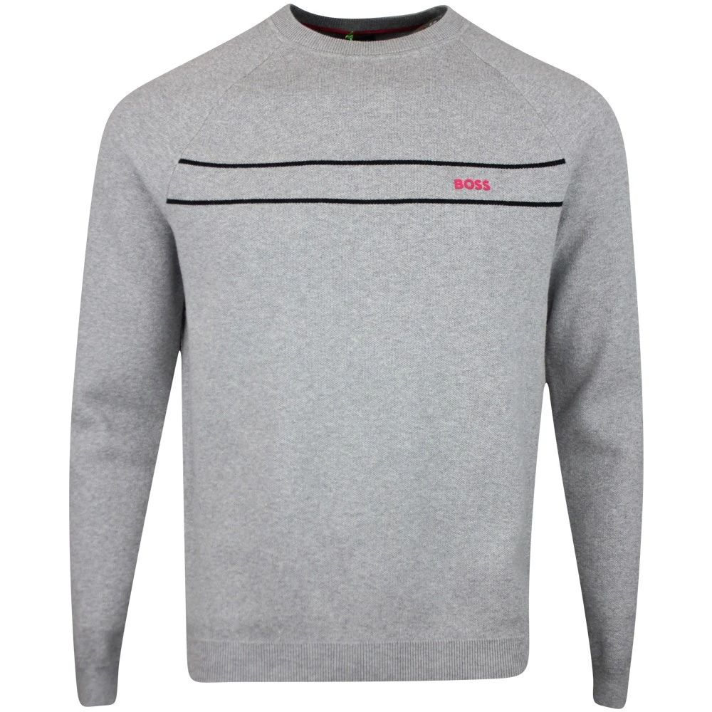 BOSS Golf Jumper - Righam Crew - Grey Melange SP23 3 BOSS Golf Jumper - Righam Crew - Grey Melange SP23