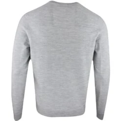BOSS Golf Jumper - Romar Crew - Grey Melange SP23 -Golf Fashion Shop boss golf jumper romar crew grey melange sp23 50492635 059 76