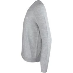 BOSS Golf Jumper - Romar Crew - Grey Melange SP23 -Golf Fashion Shop boss golf jumper romar crew grey melange sp23 50492635 059 77