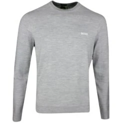 BOSS Golf Jumper - Romar Crew - Grey Melange SP23