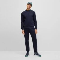 BOSS Golf Jumper - Salbock 1 Crew - Dark Navy SP23 17 BOSS Golf Jumper - Salbock 1 Crew - Dark Navy SP23 -Golf Fashion Shop boss golf jumper salbock 1 crew dark navy sp23 50497158 402 v