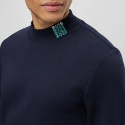 BOSS Golf Jumper - Salbock 1 Crew - Dark Navy SP23 16 BOSS Golf Jumper - Salbock 1 Crew - Dark Navy SP23 -Golf Fashion Shop boss golf jumper salbock 1 crew dark navy sp23 50497158 402 w