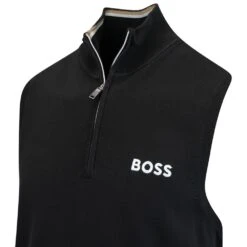 BOSS Golf Jumper - Zaxly Pro - Black FA23 -Golf Fashion Shop boss golf jumper zaxly pro black fa23 50493791 001 57