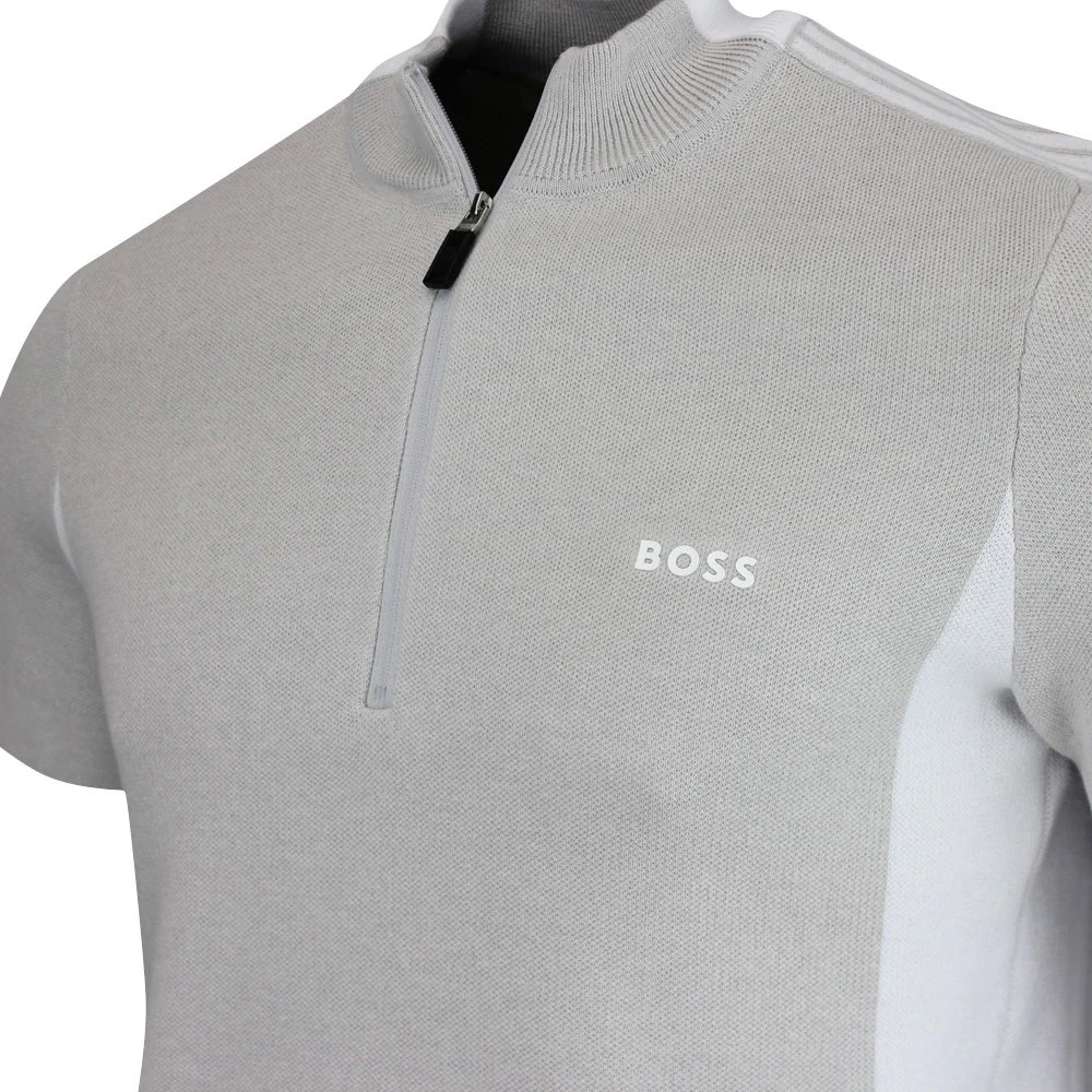 BOSS Golf Jumper - Zinos SS - Light Grey Melange FA23 6 BOSS Golf Jumper - Zinos SS - Light Grey Melange FA23 - Image 4