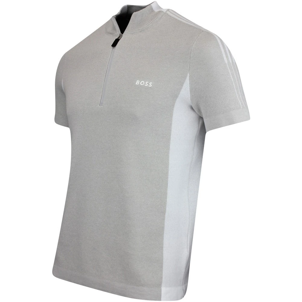 BOSS Golf Jumper - Zinos SS - Light Grey Melange FA23 4 BOSS Golf Jumper - Zinos SS - Light Grey Melange FA23 - Image 2
