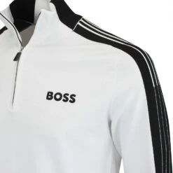 BOSS Golf Jumper - Zolkar Pro - Training White FA23 -Golf Fashion Shop boss golf jumper zolkar pro training white fa23 50493769 100 46