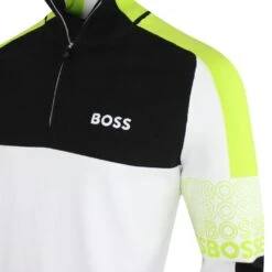 BOSS Golf Jumper - Zolko Pro QZ - Training White SP23 -Golf Fashion Shop boss golf jumper zolko pro qz training white sp23 50492607 100 67