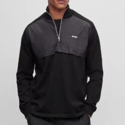 BOSS Golf Jumper - Zoxel QZ - Black SP23 -Golf Fashion Shop boss golf jumper zoxel qz black sp23 50492590 001 c
