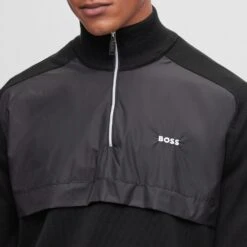 BOSS Golf Jumper - Zoxel QZ - Black SP23 -Golf Fashion Shop boss golf jumper zoxel qz black sp23 50492590 001 d