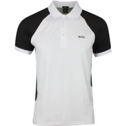 BOSS Golf Shirt - Pauletech Slim - Training White SP23